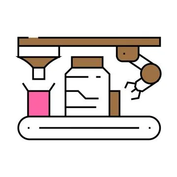 Assembly manufacturing engineer icon color illustration Stock Illustration