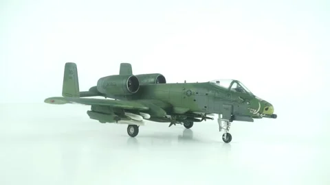 Assembly Model Airplane A-10 AC Thunderbolt II Single-Seat Attack Aircraft. Video stock 314599155