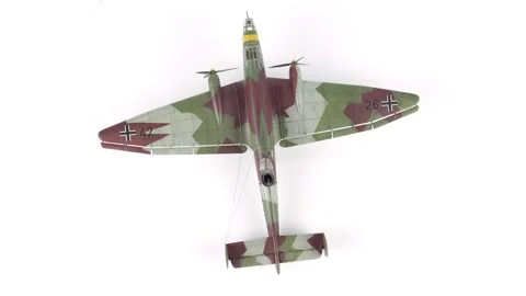 Assembly Model of the Airplane Junkers Ju 86 Top View. Stock Footage 295454794