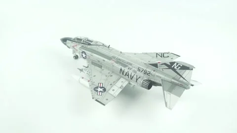 Assembly Model of the American F-4 Phantom II Fighter. Stock Footage 314597355