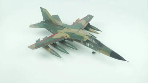 Assembly Model Of The F 111 Aardvark American Tactical Bomber Close-up. Video stock 314598822
