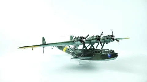 Assembly Model German Flying Boat Dornier Do.24T. Stock Footage 295454339
