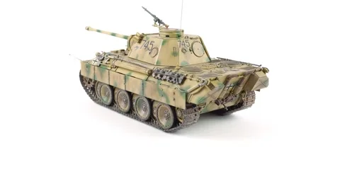 Assembly Model of the German Panther Tank Close-Up. Stock Footage 295439682