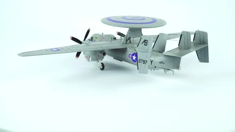 Assembly Model of the Grumman E-2 Hawkeye Airplane. Video stock 295455687