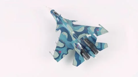 Assembly Model of the Su-33 Deck Fighter, Top View. Видео 295640212