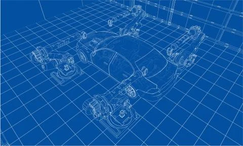 Assembly of motor vehicle. Vector イラスト素材