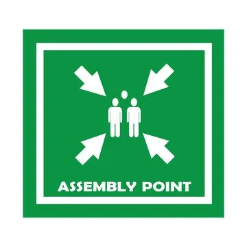 Assembly Point Icon Stock Illustration