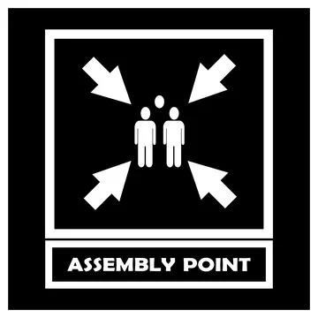 Assembly Point Icon Stock Illustration