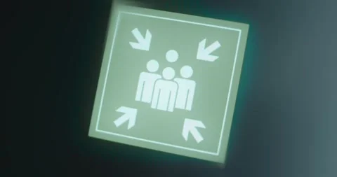 Assembly Point sign in case of emergency Stock Footage 314501300