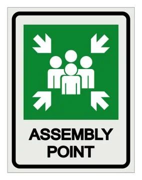 Assembly Point Symbol Sign, Vector Illustration, Isolated On White Background Stock Illustration