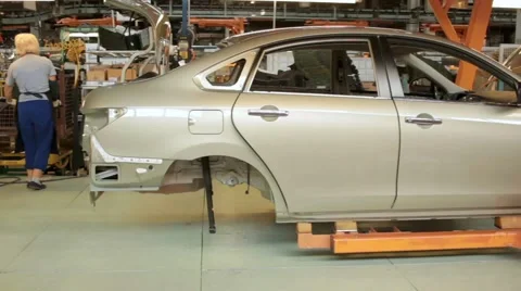 Assembly process of new cars Stock Footage 66507410