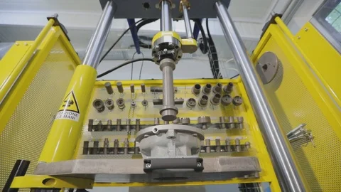 Assembly process in the production, engine assembly Video stock 120462396