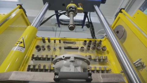 Assembly process in the production, engine assembly Video stock 120910702