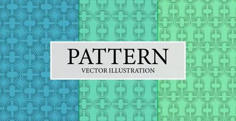 Assembly of seamless patterns, abstract shapes - Vector Stock Illustration
