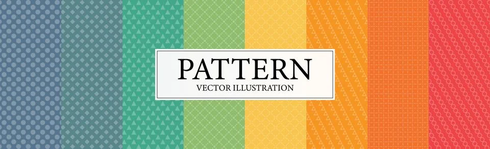 Assembly of seamless patterns, abstract shapes - Vector イラスト素材