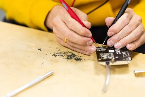 The Assembly of the sensors on the chip Stock Photos