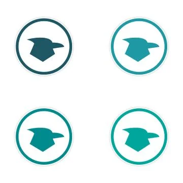 Assembly sticker eagles logo Stock Illustration