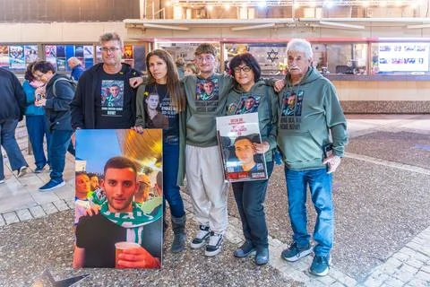 Assembly of support of the hostages, Haifa Stock Photos