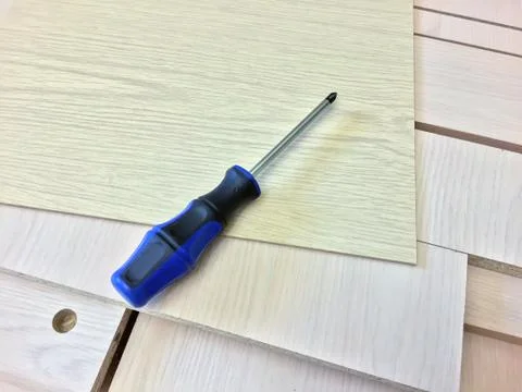 Assembly of the table Foto stock