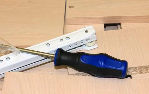 Assembly of the table Foto stock