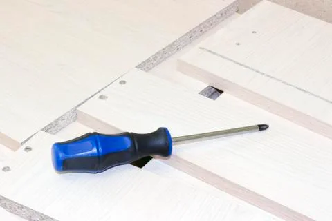 Assembly of the table Foto stock