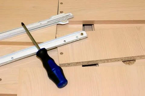 Assembly of the table Fotos de archivo