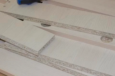 Assembly of the table Foto stock