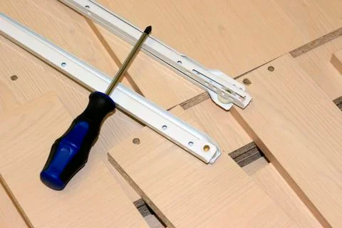 Assembly of the table Fotos de archivo