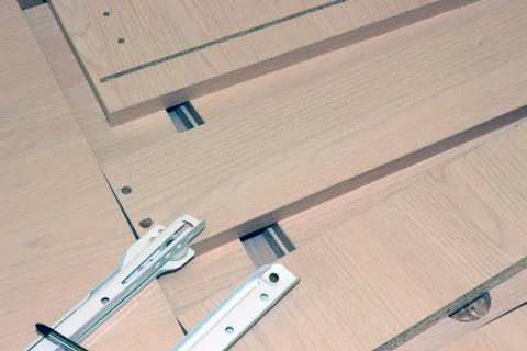 Assembly of the table Foto stock