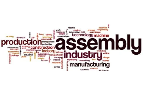 Assembly word cloud 库存插图