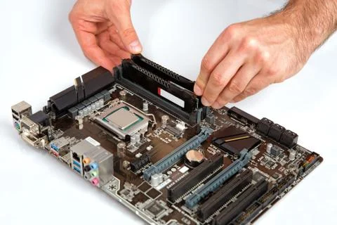 Assemblying of computer Фото