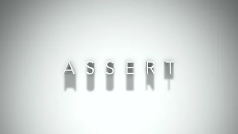 Assert 3D title animation with shadows on a white background Video stock 297457165