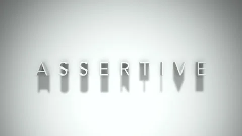 Assertive 3D title animation with shadows on a white background Vídeo Stock 296885694