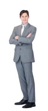 Assertive businessman standing Stock Photos