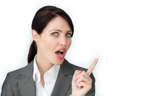 Assertive businesswoman giving instructions Stock Photos