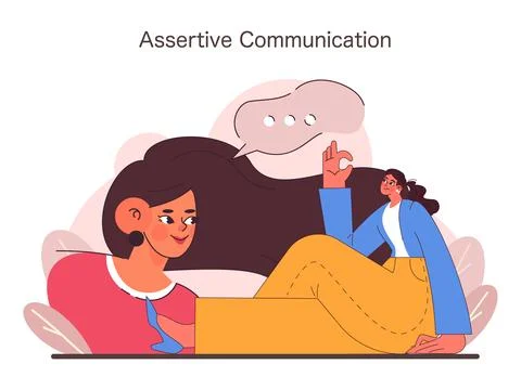 Assertive Communication concept. Flat vector illustration Stock Illustration