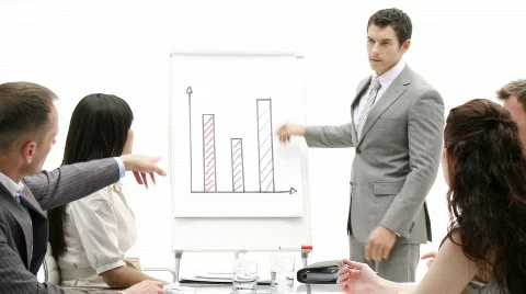 Assertive manager giving a presentation 스톡 동영상 608077