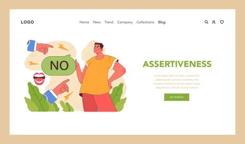 Assertiveness concept. Flat vector illustration Stock Illustration