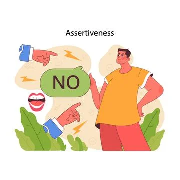 Assertiveness concept. Flat vector illustration Stock Illustration