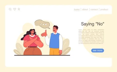 Assertiveness concept. Flat vector illustration Stock Illustration