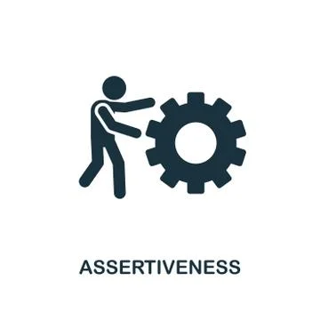 Assertiveness creative icon. Simple element illustration. Assertiveness concept Stock Illustration