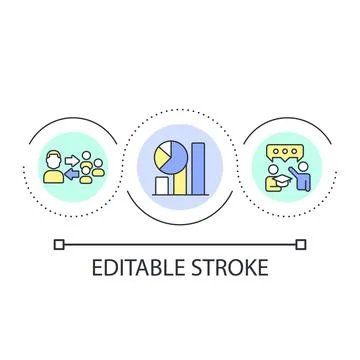 Assess mentoring program loop concept icon Illustrazione stock