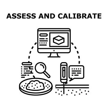 Assessing and calibrating soil for optimal agriculture yields Stock Illustration