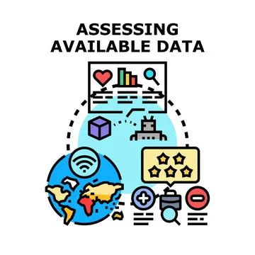 Assessing available data for business analytics and insights イラスト素材