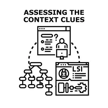 Assessing context clues and structured information analysis Illustration