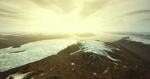 Assessing ice melting patterns alongside coastline transformation details Stock Footage 333561808