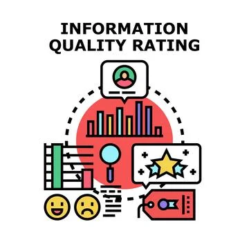 Assessing information quality including data rating and evaluation Illustrazione stock