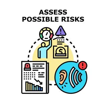 Assessing potential business risks and financial performance Stockillustratie