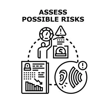 Assessing potential business risks and financial performance Stockillustratie