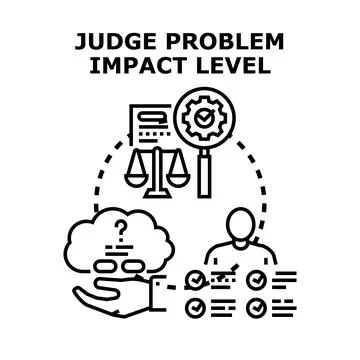 Assessing problem impact level decision making 스톡 일러스트